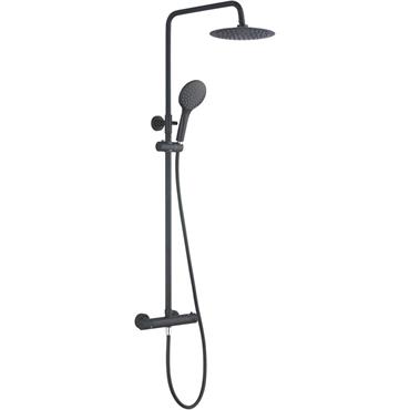 Orca Premium Round Shower Kit Black