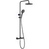 Orca Premium Round Shower Kit Black