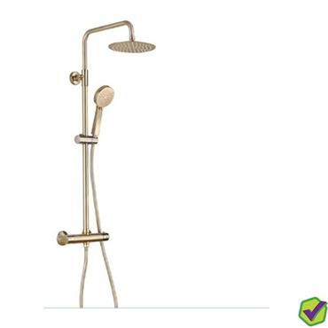 Brushed Brass Round Shower Kit