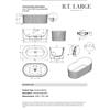 Avara Fluted 1500 Freestanding Bath White