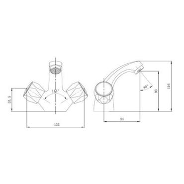 Skara Contract Mono Basin Mixer