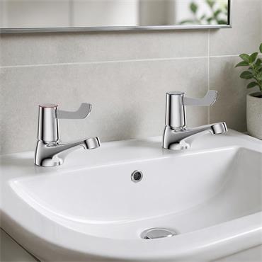 Sonas Contract Lever Basin Taps Pair