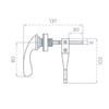 Cistern Lever Handle Kit Chrome Standard
