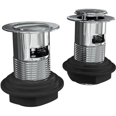 Basin Waste Click Clack Slotted Chrome