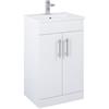 Belmont Sq White Gloss Unit & Basin 50cm