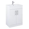 Belmont Sq White Gloss Unit & Basin 60cm