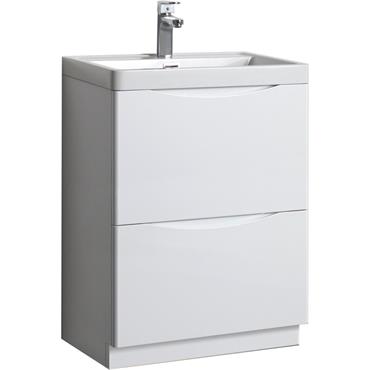 Naples F/S 2 Drawer Vanity Unit 60Cm White
