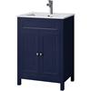 Turin 2 Door Unit Sapph Blue & Basin 60Cm