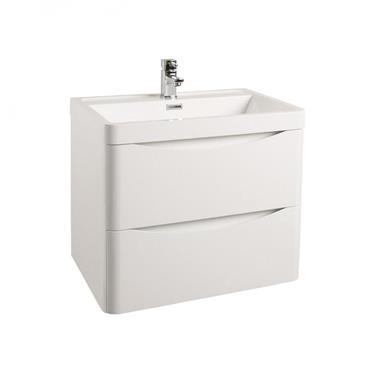 Balinese Wall Mount Unit & Basin White 60Cm