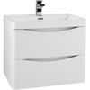 Aml Bali 60 Wall Hung Unit & Basin Ash White