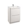 Balinese Floor Mount Unit & Basin White 60cm