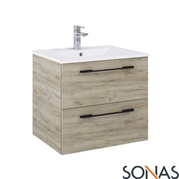 Otto Plus 60cm Wall Hung Vanity Unit - Craft Oak
