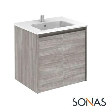 Sonas Smart Sandy Grey 2 Door 60Cm Vanity Unit