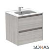 Sonas Smart Sandy Grey 2 Drawer 60Cm Vanity Unit