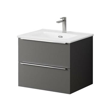 Kara 60Cm Wall Hung 2 Drawer Unit Matt Grey