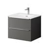 Kara 60Cm Wall Hung 2 Drawer Unit Matt Grey