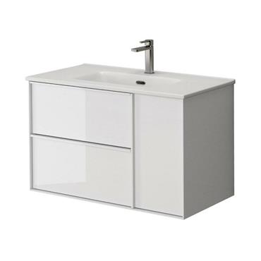 Serena 80Cm  Wall Hung Unit White (Exc Basin)