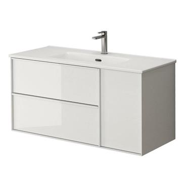 Serena 100Cm  Wall Hung Unit Whte (Exc Basin)