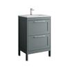 Corey 60Cm 2 Drawer Unit & Basin Matt Grey