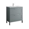Corey 80Cm 2 Drawer Unit & Basin Matt Grey