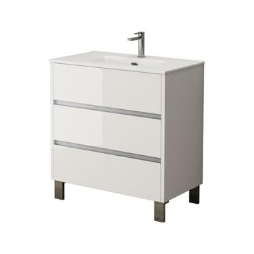 Harvey 80Cm Floor Stand Unit White Exc Basin
