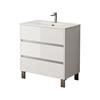 Harvey 80Cm Floor Stand Unit White Exc Basin