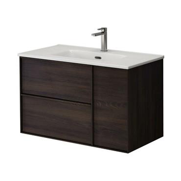 Serena 80Cm 2 Drw/1 Door Wall Hung Unit Wenge