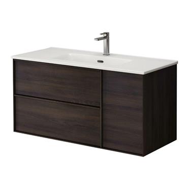 Serena 100Cm 2 Drw/1 Door Wall Hung Unt Wenge