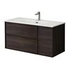 Serena 100Cm 2 Drw/1 Door Wall Hung Unt Wenge