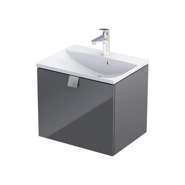 Bora 60Cm 1D Vanity Unit Gloss Graphite