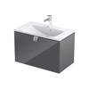 Bora 80Cm 1D Vanity Unit Gloss Graphite