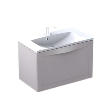 Kos 1 Drawer Wall Mount Unit Matt Sand 80cm