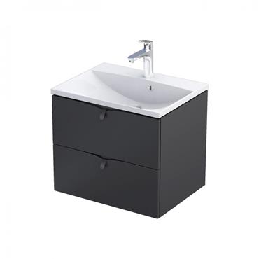 Serra 60Cm 2D Vanity Unit Matt Black