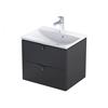 Serra 60Cm 2D Vanity Unit Matt Black