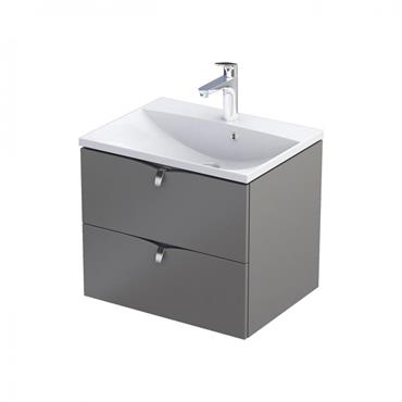 Serra 1 Drawer Wall Mount Unit Gl White 50Cm