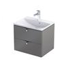 Serra 1 Drawer Wall Mount Unit Gl White 50Cm
