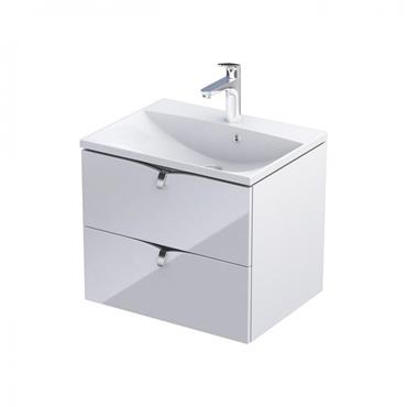 Serra 60Cm 2D Vanity Unit Gloss White