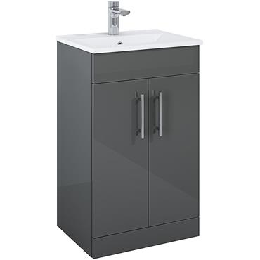 Belmont Sq Dark Grey Unit & Basin 50cm