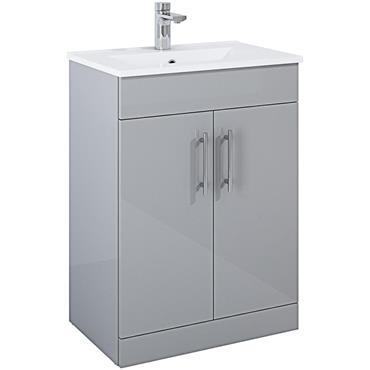 Belmont Sq Light Grey Unit & Basin 60cm