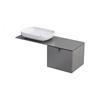 Serra 1 Drawer Wall Mount Unit Warm Grey 50Cm
