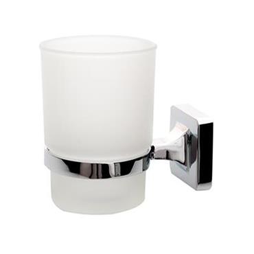 Tema Verona Tumbler Holder Chrome Frost Glass