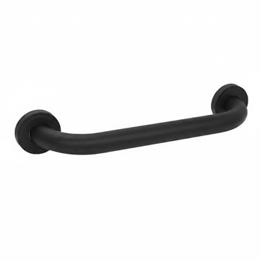 Bisk Black Grab Bar Stainless Steel 305mm