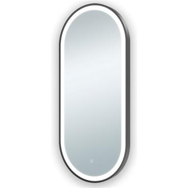 Florence Pill Shaped Led Mirror Blk 450X1000