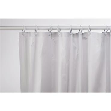 Croydex Plain White Vinyl Shower Curtain