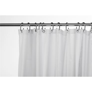 Croydex White Textile Shower Curtain 1.8X1.8M