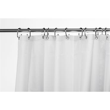 Croydex White Textile Shower Curtain 1.8X2.0M