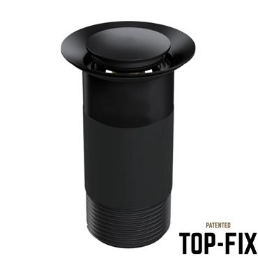Top-Fix Basin Waste Black UnSlotted