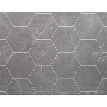 Grout Line Panel Lunar Stone Hex 1M X 2.4