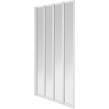 Aqualux White 4 Fold Concertina Bath Screen