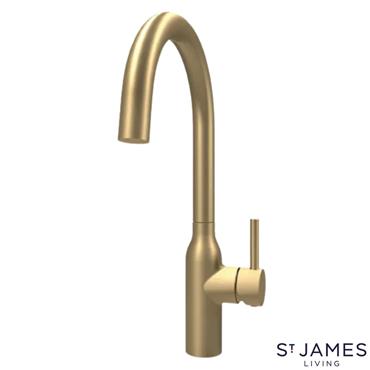 St James Eli Brushed Brass Sink Mixer